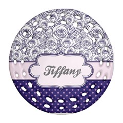Pattern Purple 2 Round Filigree Ornament (two Sides) by strawberrymilkstore8