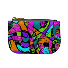 Abstract Art Squiggly Loops Multicolored Mini Coin Purses by EDDArt