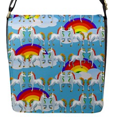Rainbow Pony  Flap Messenger Bag (s) by Valentinaart