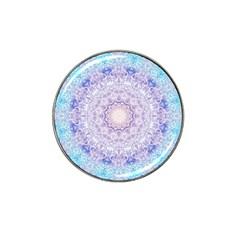 India Mehndi Style Mandala   Cyan Lilac Hat Clip Ball Marker (4 Pack) by EDDArt