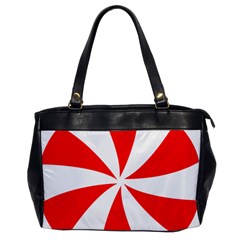 Candy Red White Peppermint Pinwheel Red White Office Handbags by Alisyart