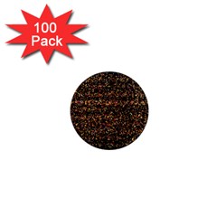 Pixel Pattern Colorful And Glowing Pixelated 1  Mini Magnets (100 Pack)  by Simbadda