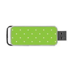 Mages Pinterest Green White Polka Dots Crafting Circle Portable Usb Flash (one Side) by Alisyart