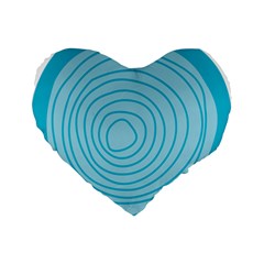 Mustard Logo Hole Circle Linr Blue Standard 16  Premium Flano Heart Shape Cushions by Alisyart