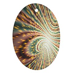 Vortex Glow Abstract Background Oval Ornament (two Sides) by Simbadda