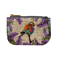 Vintage Bird And Lilac Mini Coin Purses by Valentinaart