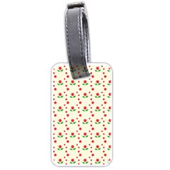 Flower Floral Sunflower Rose Star Red Green Luggage Tags (one Side)  by Mariart