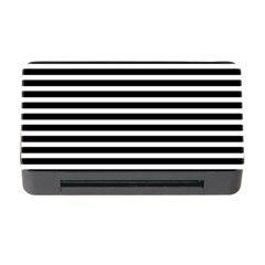 Horizontal Stripes Black Memory Card Reader With Cf by Mariart