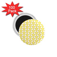 Yellow Orange Star Space Light 1 75  Magnets (100 Pack)  by Mariart