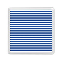Horizontal Stripes Dark Blue Memory Card Reader (square)  by Mariart