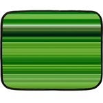 Horizontal Stripes Line Green Fleece Blanket (Mini) 35 x27  Blanket