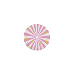 Hurak Pink Star Yellow Hole Sunlight Light 1  Mini Magnets by Mariart