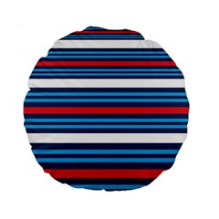 Martini Style Racing Tape Blue Red White Standard 15  Premium Round Cushions by Mariart
