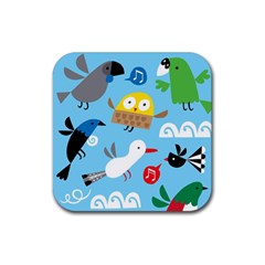 New Zealand Birds Close Fly Animals Rubber Coaster (square)  by Mariart