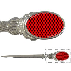 Polka Dot Black Red Hole Backgrounds Letter Openers by Mariart
