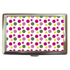 Polka Dot Purple Green Yellow Cigarette Money Cases by Mariart