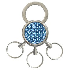 Polka Dot Blue 3-ring Key Chains by Mariart
