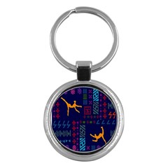 A Colorful Modern Illustration For Lovers Key Chains (round)  by Simbadda