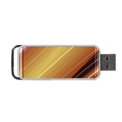 Diagonal Color Fractal Stripes In 3d Glass Frame Portable Usb Flash (two Sides) by Simbadda