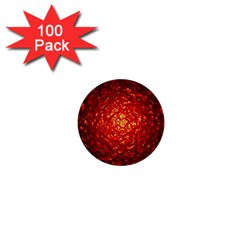 Abstract Red Lava Effect 1  Mini Buttons (100 Pack)  by Simbadda