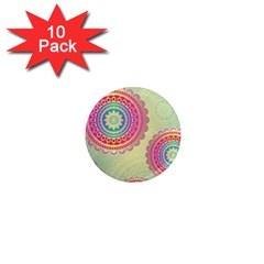 Abstract Geometric Wheels Pattern 1  Mini Magnet (10 Pack)  by LovelyDesigns4U