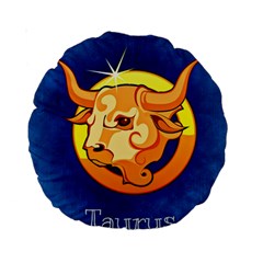 Zodiac Taurus Standard 15  Premium Round Cushions by Mariart