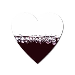 Bubbles In Red Wine Heart Magnet by Nexatart