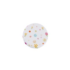 Flower Floral Star Balloon Bubble 1  Mini Buttons by Mariart