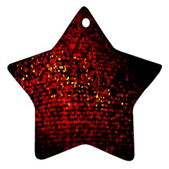 Red Particles Background Star Ornament (two Sides) by Nexatart