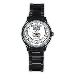Seal Of Indian State Of Punjab Stainless Steel Round Watch by abbeyz71