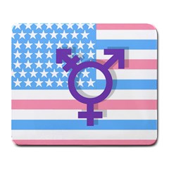 Transgender Flag Large Mousepads by Valentinaart