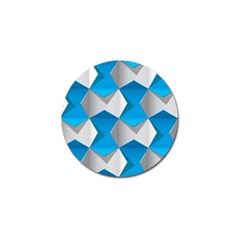 Blue White Grey Chevron Golf Ball Marker (4 Pack) by Mariart
