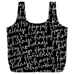 Happy Holidays Full Print Recycle Bags (l)  by Mariart