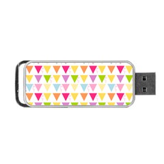 Bunting Triangle Color Rainbow Portable Usb Flash (two Sides) by Mariart
