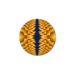 Plaid Blue Gold Wave Chevron Golf Ball Marker (10 Pack) by Mariart