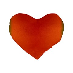 Scarlet Pimpernel Writing Orange Green Standard 16  Premium Heart Shape Cushions by Mariart