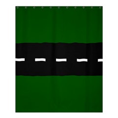 Road Street Green Black White Line Shower Curtain 60  X 72  (medium)  by Mariart
