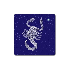 Scorpio Zodiac Star Square Magnet by Mariart