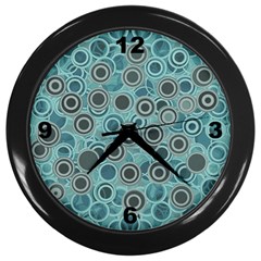 Abstract Aquatic Dream Wall Clocks (black) by Ivana