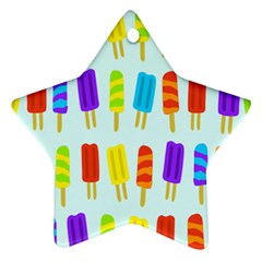 Popsicle Pattern Star Ornament (two Sides) by Nexatart