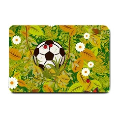 Ball On Forest Floor Small Doormat  by linceazul