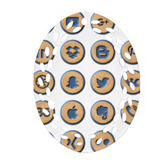 Social Media Icon Icons Social Ornament (oval Filigree) by Nexatart