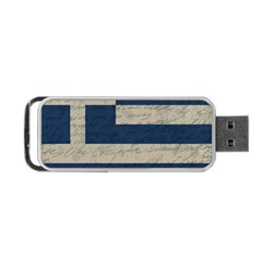 Vintage Flag - Greece Portable Usb Flash (two Sides) by ValentinaDesign