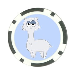 Grumpy Persian Cat Llama Poker Chip Card Guard by Catifornia