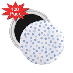 Bubble Balloon Circle Polka Blue 2 25  Magnets (100 Pack)  by Mariart