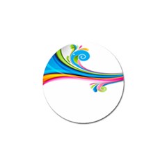 Colored Lines Rainbow Golf Ball Marker by Mariart