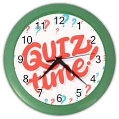 Question Mark Quiz Time Color Wall Clocks by Mariart
