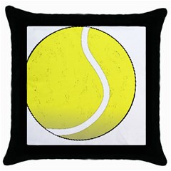 Tennis Ball Ball Sport Fitness Throw Pillow Case (black) by Nexatart