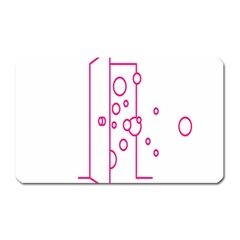Deep Clean Bubbel Door Pink Polka Circle Magnet (rectangular) by Mariart