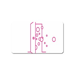 Deep Clean Bubbel Door Pink Polka Circle Magnet (name Card) by Mariart